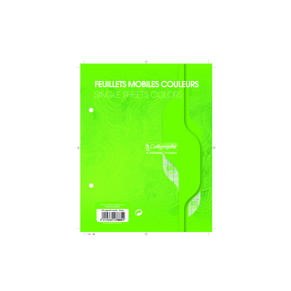 Clairefontaine 100 Pages Petit Carreaux - Format 16.5x21cm - Papier 90g/m² - Etui Carton Recyclé