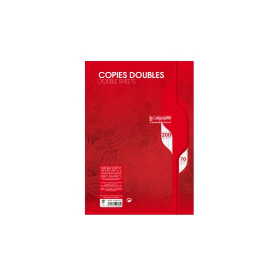 Picture of Copies doubles grands carreaux - Non perforées - 21 x 29,7 - 70 g - Q.5x5 - Blanc - Paquet de 200