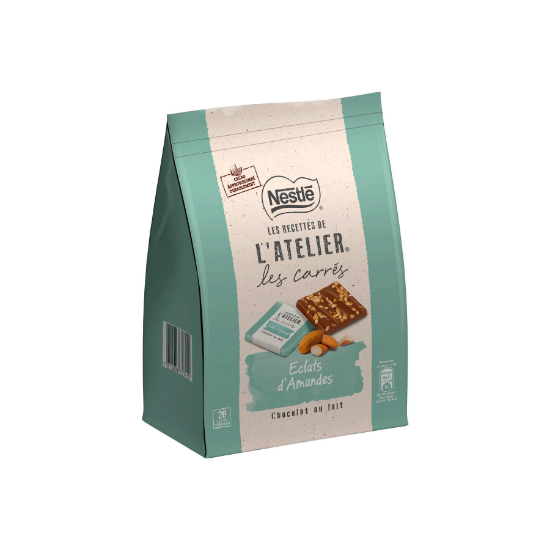 Image de Nestlé La Recette de l'Atelier Les Carrés Lait Amande 200g