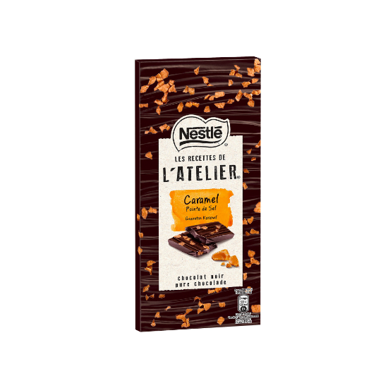 Image de Nestlé La Recette de l'Atelier 115g Noir Caramel Pointe de Sel