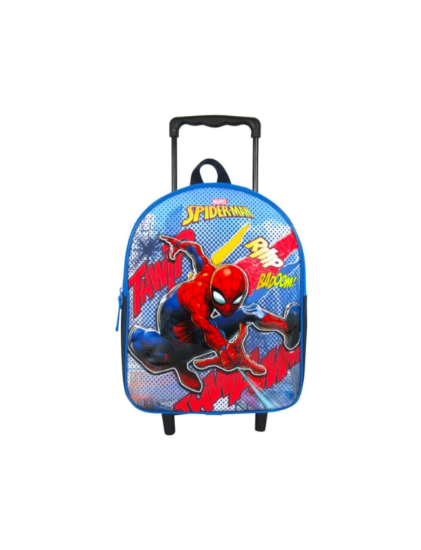 Image de SAC A DOS A ROULETTES 31CM SPIDERMAN BLEU