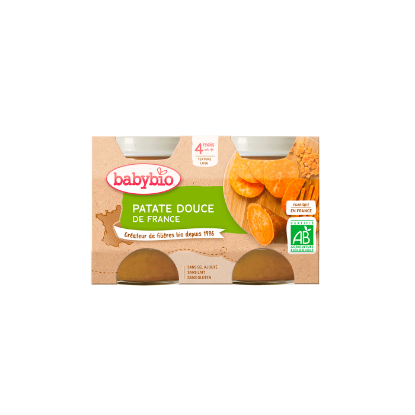 Image de Petits pots légumes bébé dès 4 mois, Patate douce babybio - 2x130g