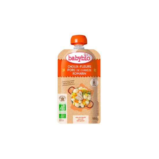 Image de Babybio Grde Choux Fleurs Porc Romarin 180g