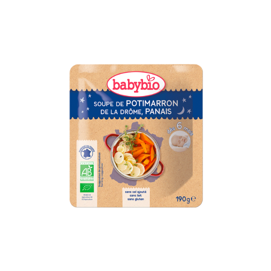 Image de Babybio Poche B. Nuit Soupe Potimarron