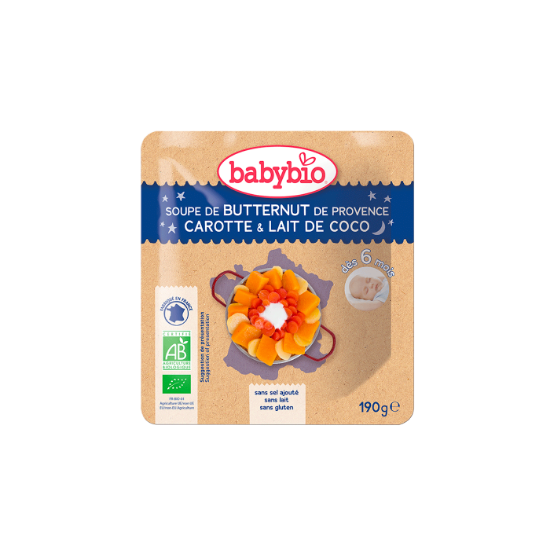 Image de Babybio Poche Soupe Butternut Carotte Lait Coco