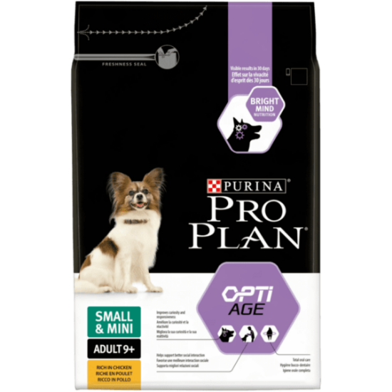 Purina Pro Plan Dog Small & Mini Adult 9+ AVEC OPTIAGE™ RICHE EN POULET 3 Kg