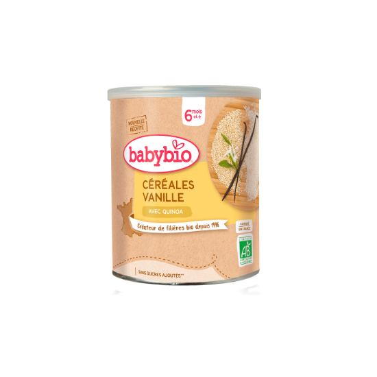 Picture of Céréales bébé dès 6 mois, Vanille avec Quinoa Babybio - 220g