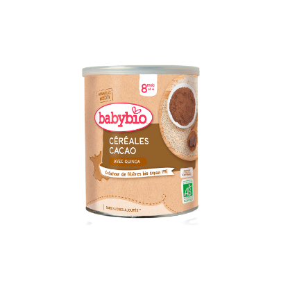 Picture of Céréales bébé dès 8 mois, Cacao avec Quinoa Babybio - 220g