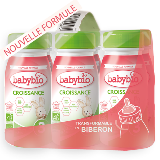 Babybio Lait de croissance liquide de 10 mois à 3 ans 6x25cl