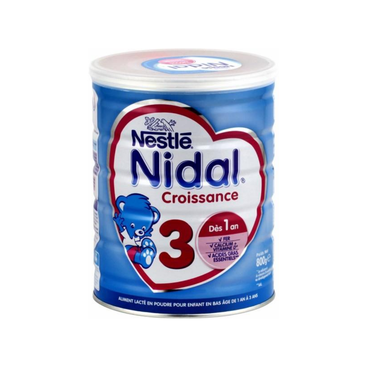 Nidal 3 lait bébé poudre Croissance 800g | ChezVous.re - Faites vos ...