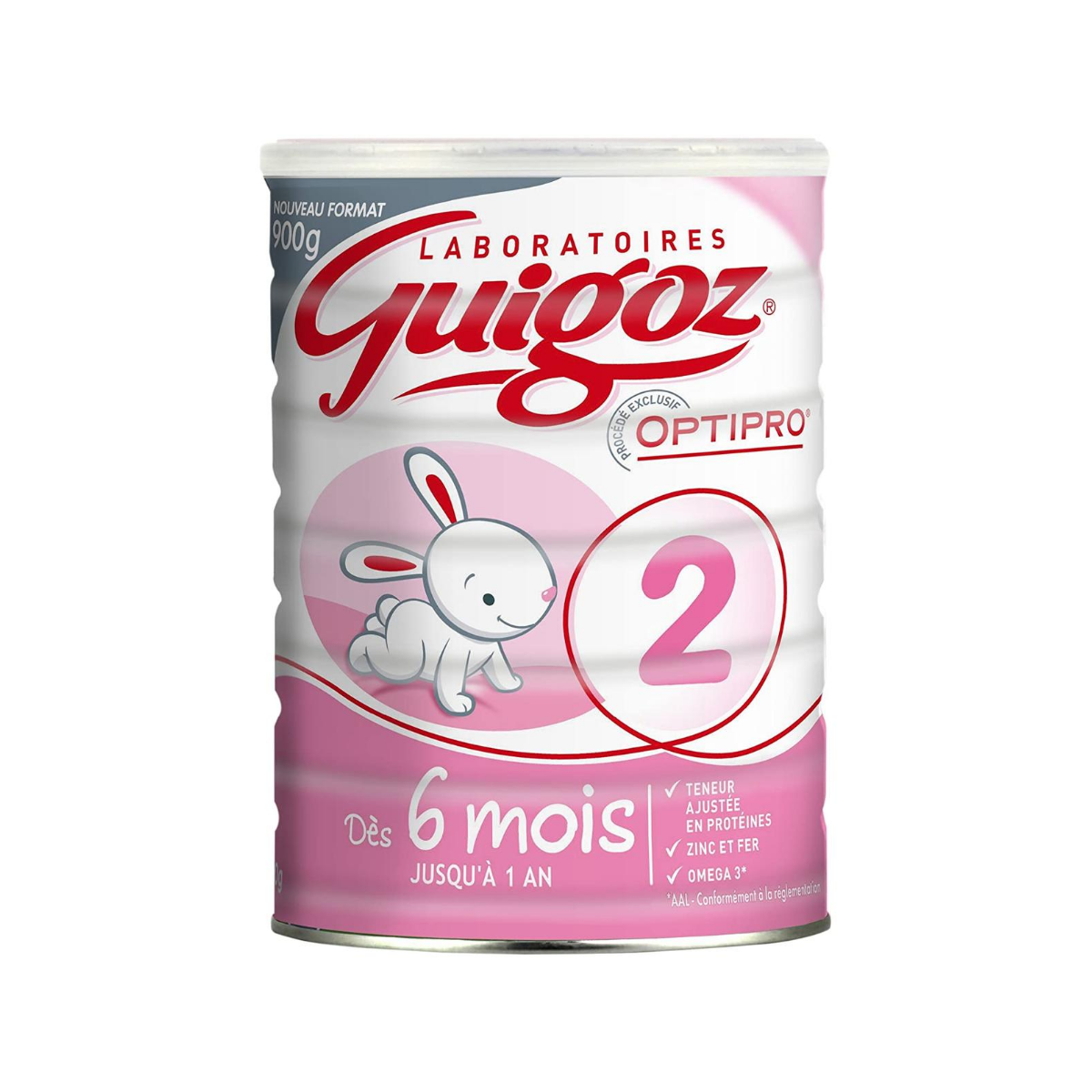 Guigoz Optipro 2 lait bébé poudre 2eme Age 900g   - Shopping et  Courses en ligne, livrés à domicile ou au bureau, 7j/7 à la Réunion