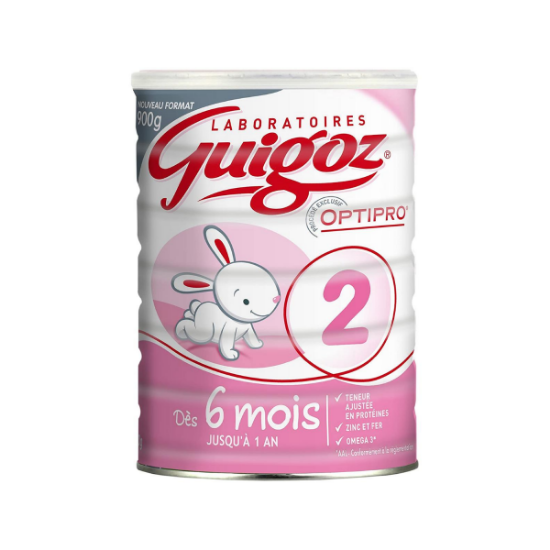 Guigoz Optipro 2 lait bébé poudre 2eme Age 900g