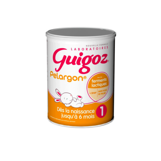 Guigoz 1 Pelargon lait bébé poudre 1er Age 800g