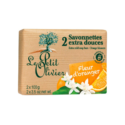 Image de Le Petit Olivier Savonette Extra Douce  FLEUR D' ORANGER 2X100G