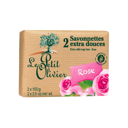 Image de Le Petit Olivier Savonette Extra Douce ROSE 2X100G