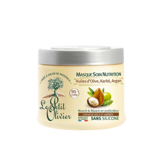 Picture of Le Petit Olivier Masque - Huiles d'Olive, Karité, Argan - Cheveux Secs et Abîmés 330ML