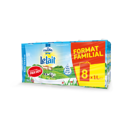 Picture of Candia lait 1/2 écrémé Briques Pack de 8 x 1L 