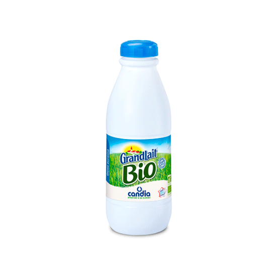 Candia Grand Lait Bio 1/2 écremé Bouteille 1L