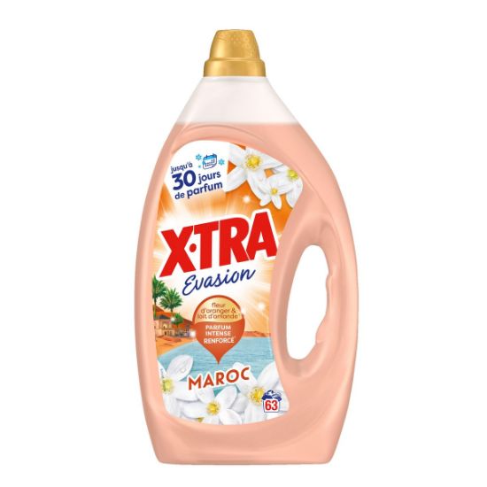 Lessive liquide X-TRA évasion maroc 63 lavages 2,835 L