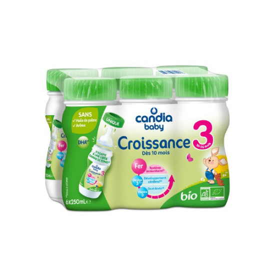 Image de Candia Croissance Bio 3ème âge BP 6x25cL 