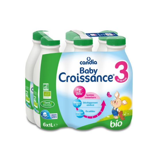 Image de Candia Croissance Bio 3ème âge BP 1L x6