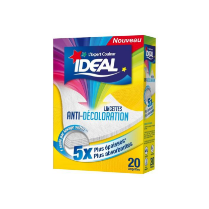  IDEAL 20 lingettes épaisses anti-décoloration