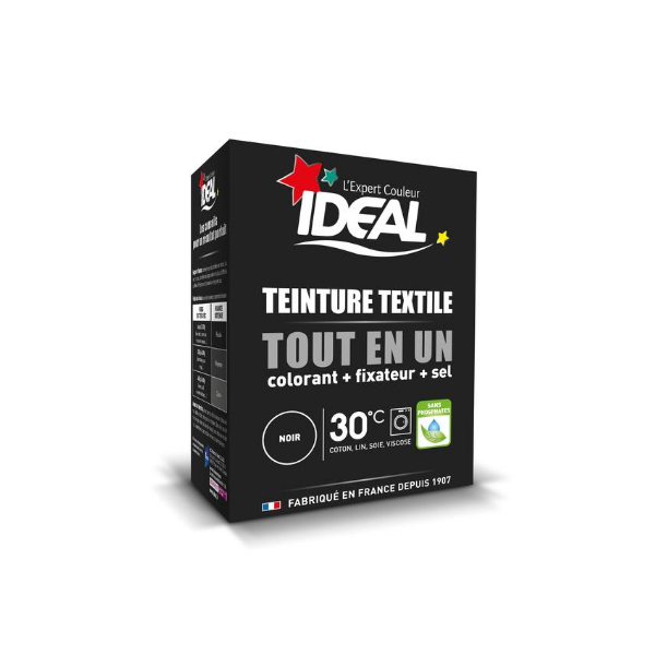 Teinture pour textile tout en un mini noir IDEAL, 230g - Super U, Hyper U,  U Express 