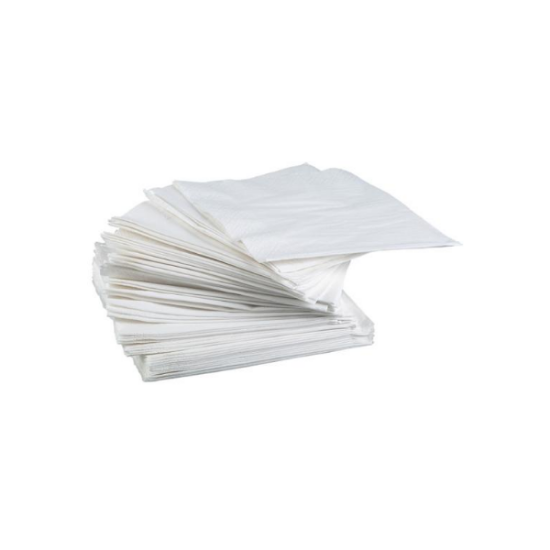 50 Serviettes 33x33 cm 2 plis Blanc