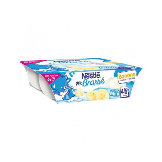 P'tit Brassé Nestlé Mini Banane - 6x60g 4/6 M 