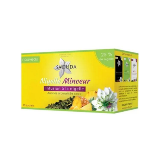 SAOUDA Infusion Minceur Ananas Coco et Nigelle