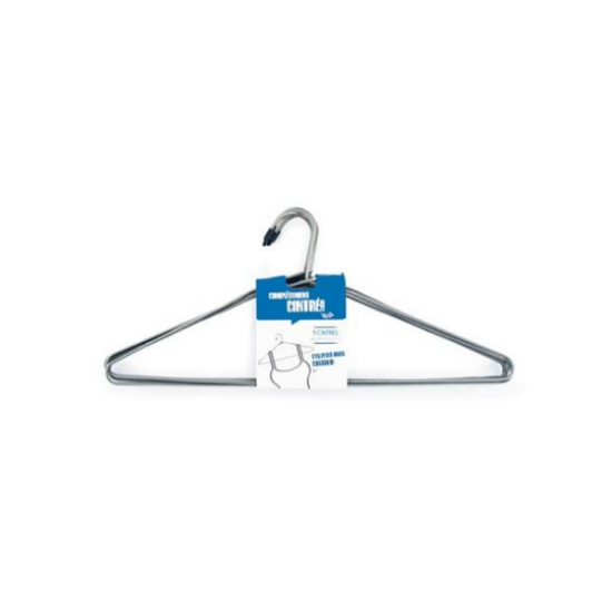 Lot de 5 cintres fil acier plastifié