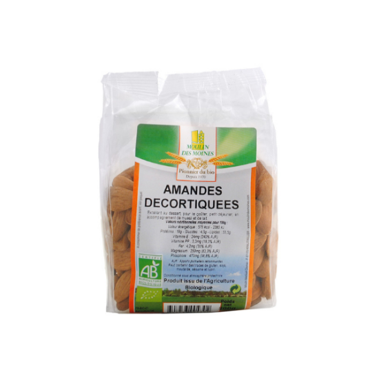 Amandes décortiquées bio 200g MOULIN DES MOINES