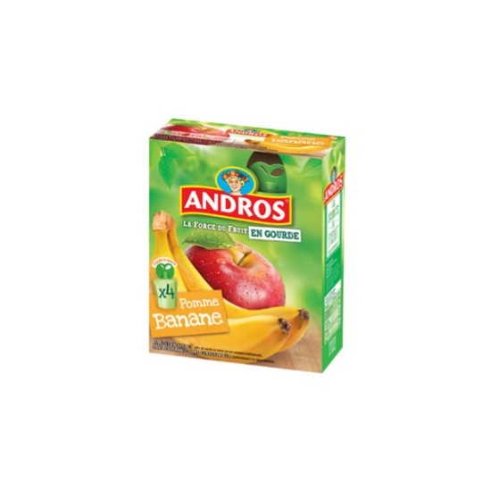 Dessert Gourde Pomme-Banane 4x90g ANDROS