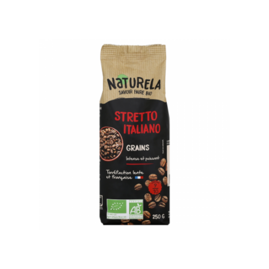 Café Bio 100% - Stretto Italiano Grain 250g - NATURELA