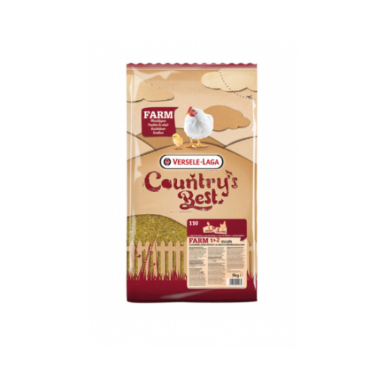 Versele Laga Farm 1&2 Mash Country's Best Farine pour poulets de chair 5Kg