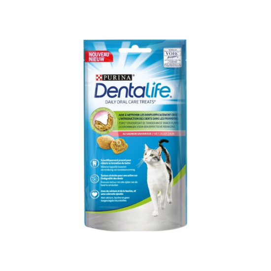 DENTALIFE Friandises pour chat adulte au saumon  40g