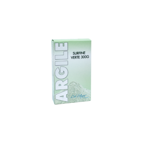 Argile verte surfine naturelle en poudre 300g