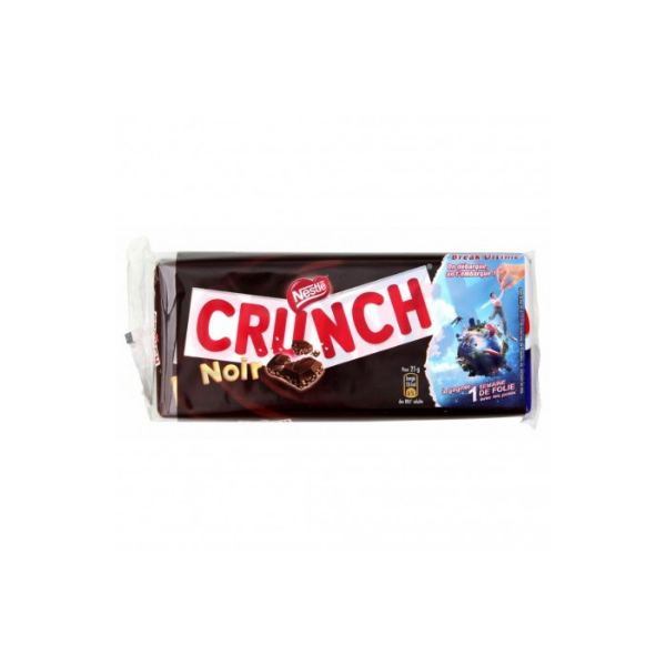 Nestlé Crunch Chocolat Noir 2x100g   - Shopping et Courses en  ligne, livrés à domicile ou au bureau, 7j/7 à la Réunion