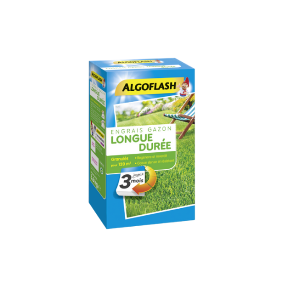Engrais Gazon Longue Durée 3 mois 3 kg - Algoflash