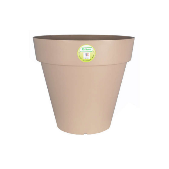 Pot de fleurs rond Soleilla D90 H82 Taupe