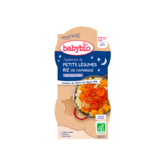 Bols Bonne Nuit Legumes Riz Babybio 2x200g