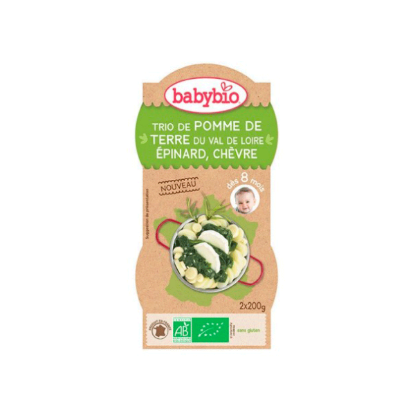 Bol Pomme de Terre Epinards Chevre  Babybio 2x200g