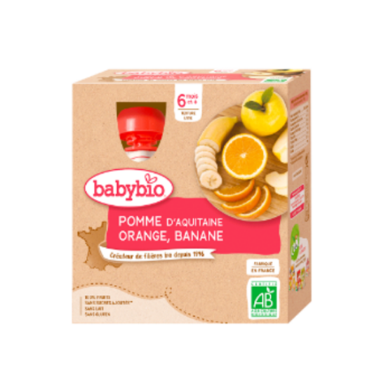 Mes Fruits Gourde Pomme Orange Banane 4 x 90g