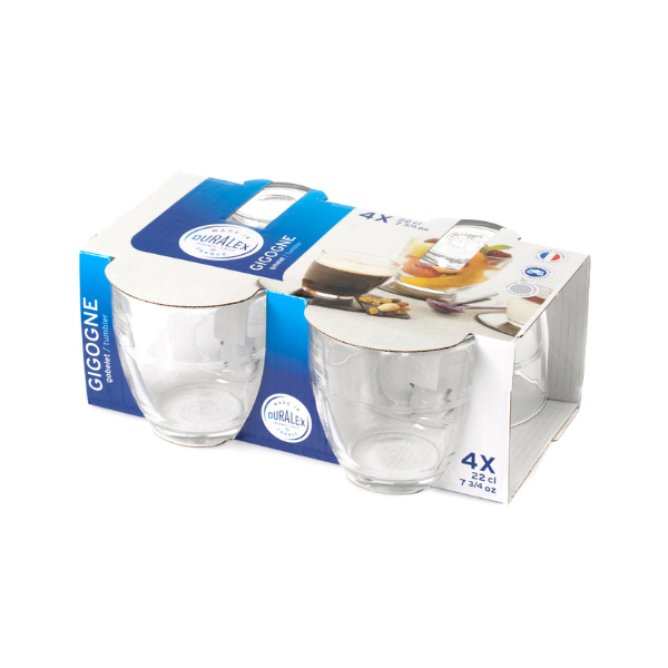 Duralex - Lot De 4 Verres Picardie 25cl En Verre Trempé Rose - Fabrication Française - Résistants Et Élégants