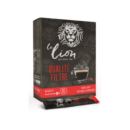 Café le lion Lyophilisé Boîte de Sticks 2g x 25