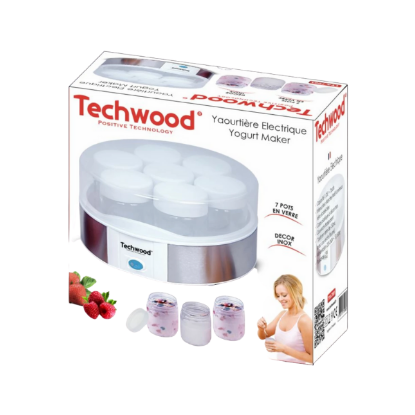 TECHWOOD Yaourtiére 7 Pots Verre