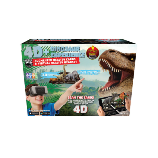 RETRAK Casque de réalité virtuelle + 20 cartes dinosaures