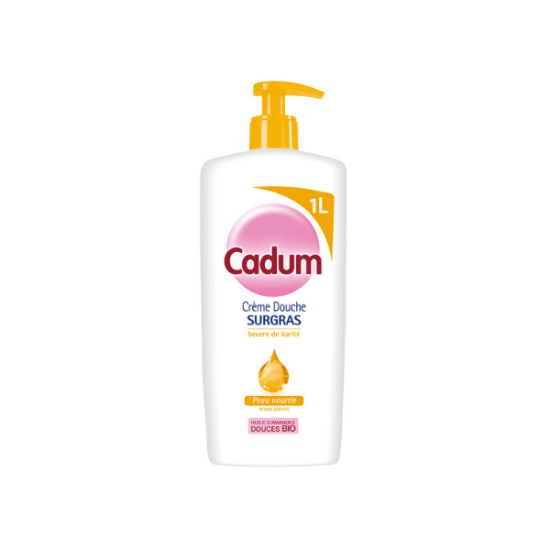 CADUM Crème Douche Surgras au Beurre de Karité 1L