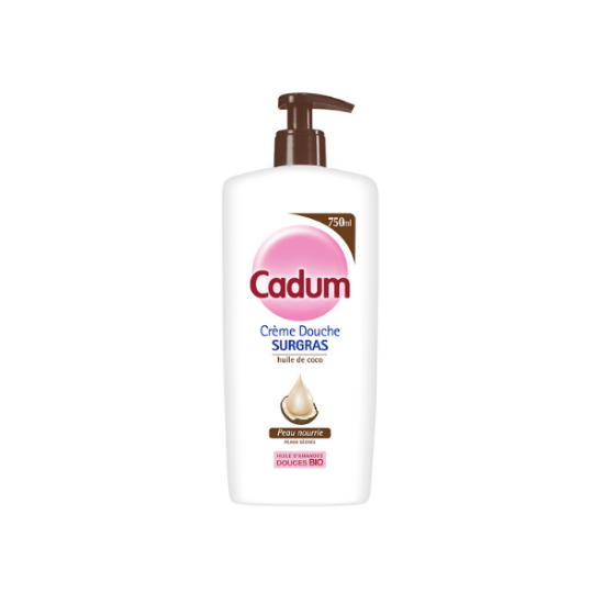 CADUM Crème Douche Surgras à l’Huile de Coco Bio 750mL