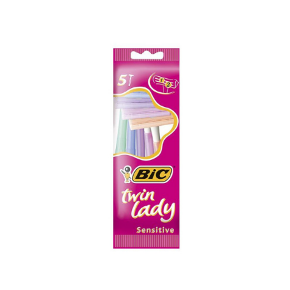 BIC Rasoir Bilame Twin Lady Rose sensitive x5